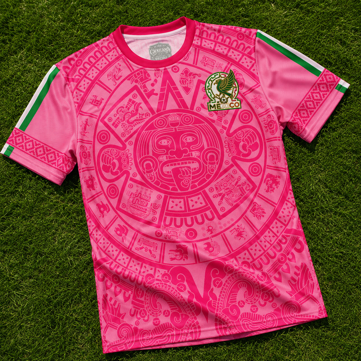 Personalized Aztec Calendar Pink Soccer Jersey Gift for Football Lovers