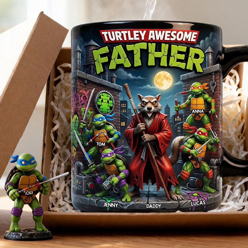 Personalized Ninja Turtle Coffee Mug Awesome Father Gift