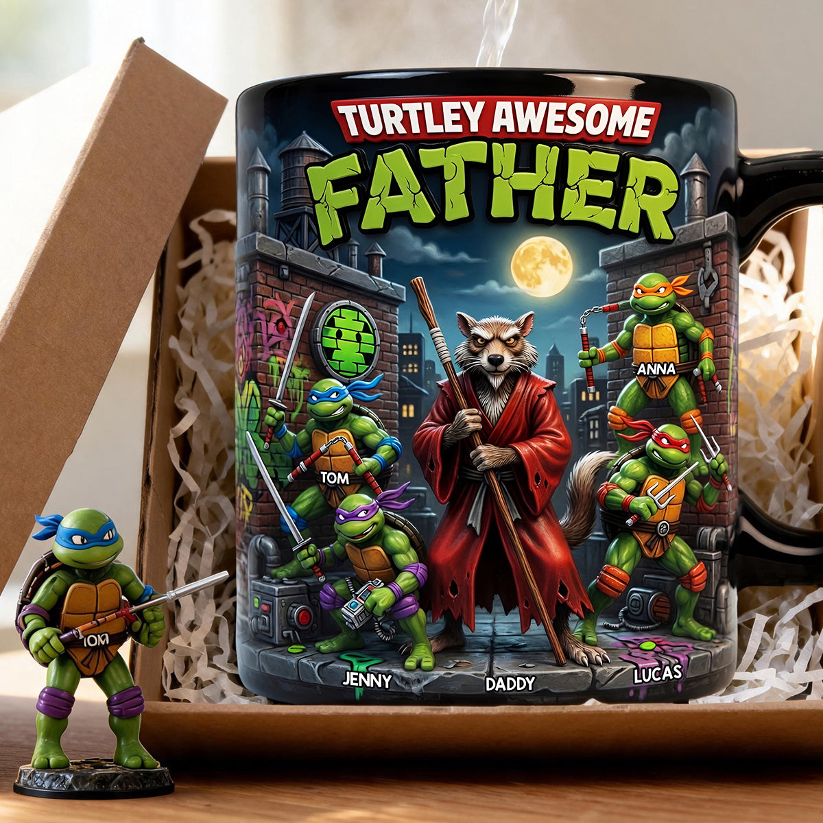 Personalized Ninja Turtle Coffee Mug Awesome Father Gift