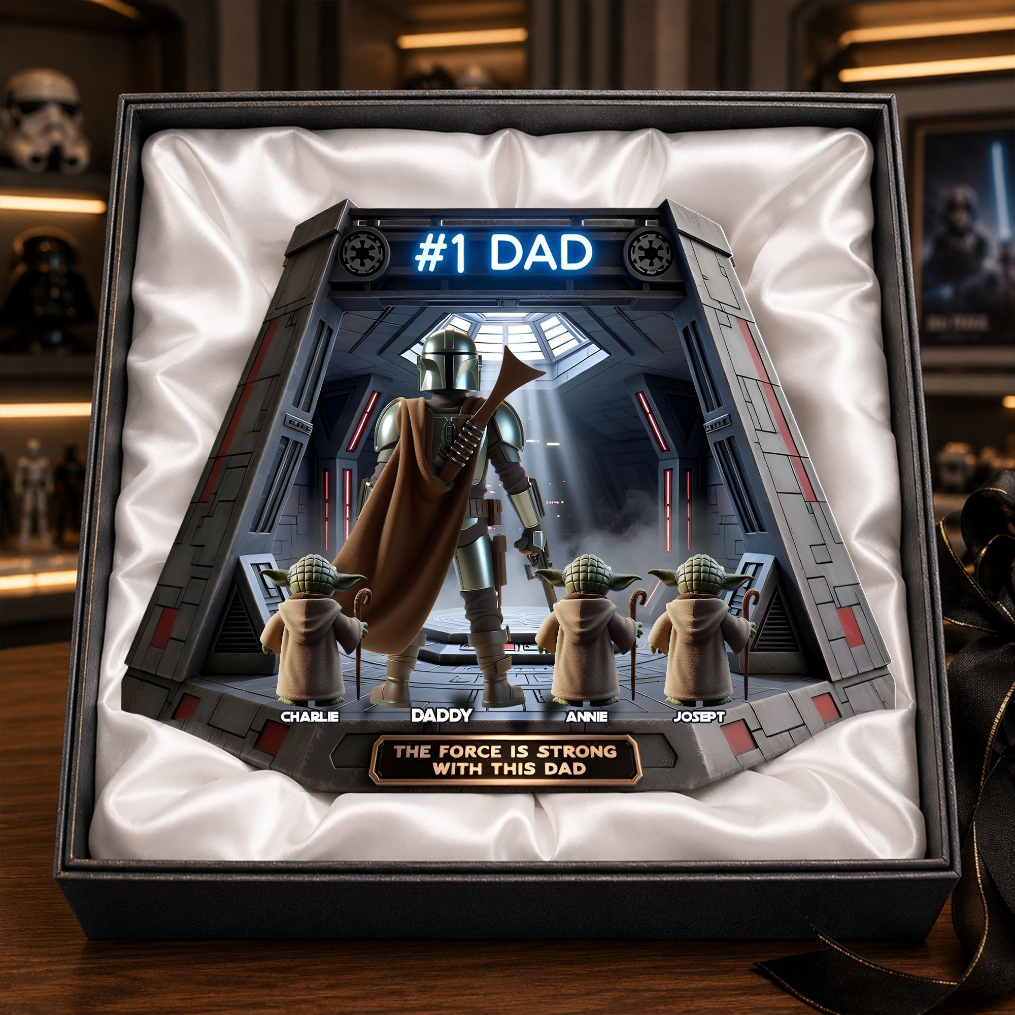 Personalized Acrylic Plaque with Star Wars Theme for Dad - Unique Gift Acrylic Plaque GradoCreations