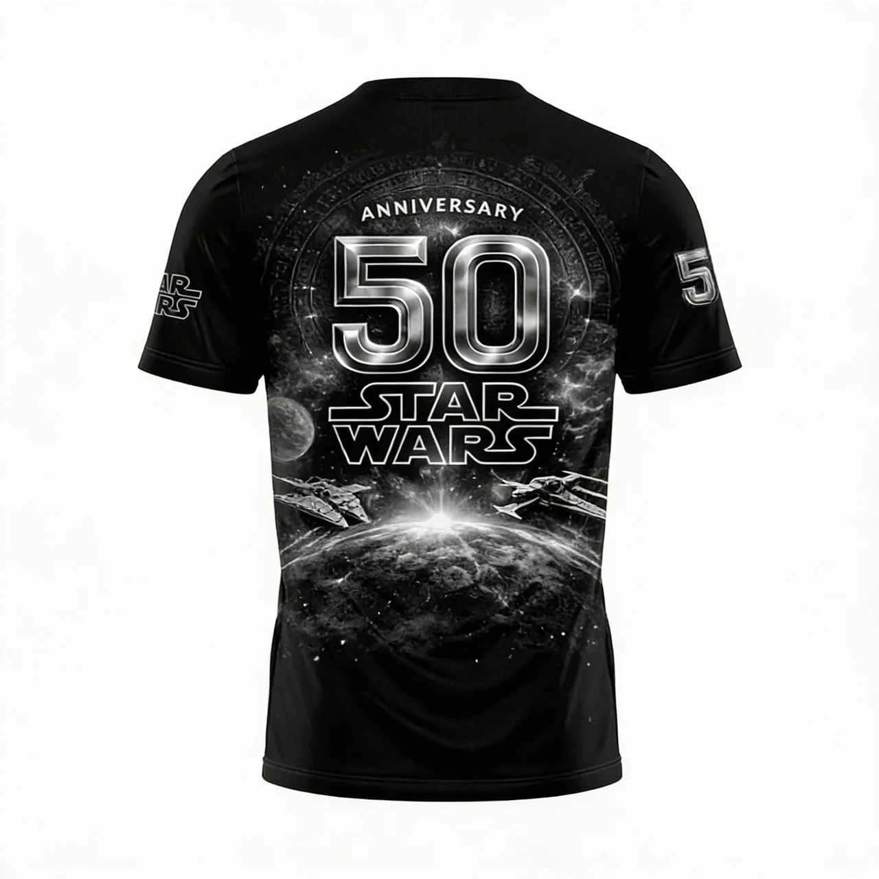 Personalized Star Wars 50th Anniversary AOP Shirt Gift for Movie Fans