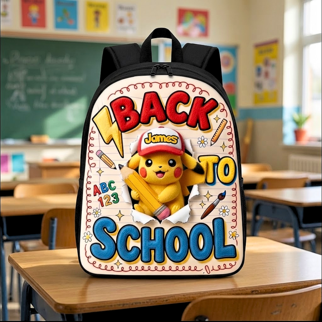 Personalized Cartoon Backpack with Name for Kids - Back to School School Backpack GradoCreations