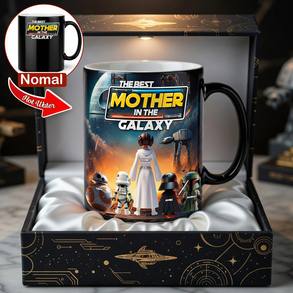 Personalized Color Changing Mug Best Mother in the Galaxy Gift for Mom