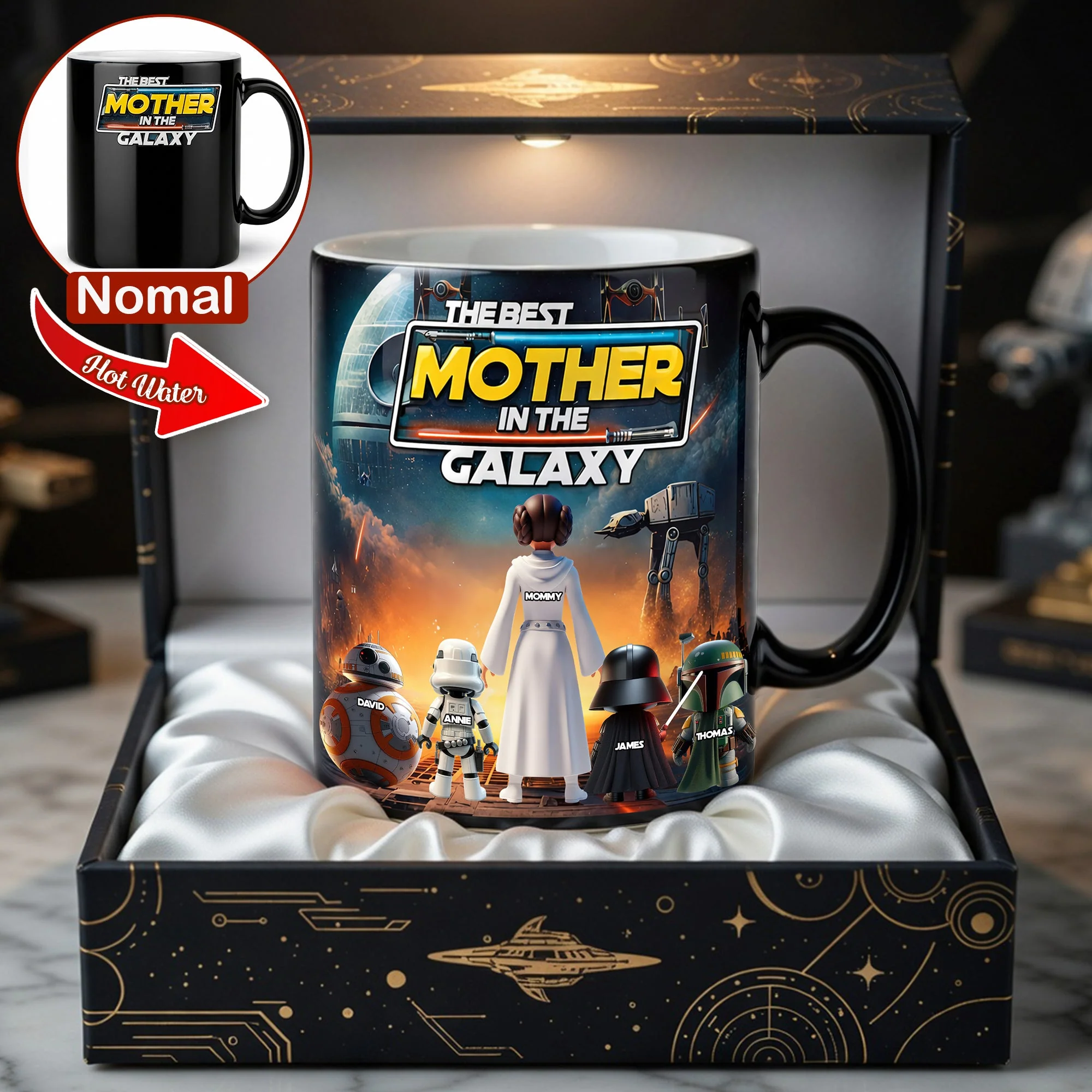 Personalized Color Changing Mug Best Mother in the Galaxy Gift for Mom