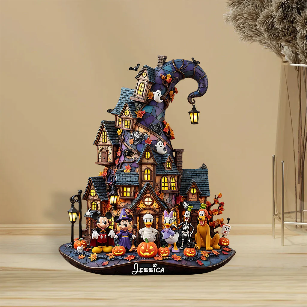 Personalized Haunted House Acrylic Plaque Halloween Decor Gift Acrylic Plaque GradoCreations