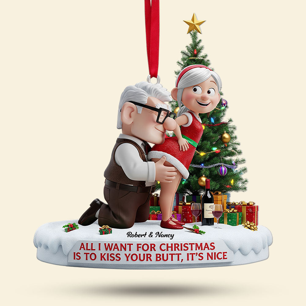 Personalized Cheeky Acrylic Ornament for Couples Christmas Gift