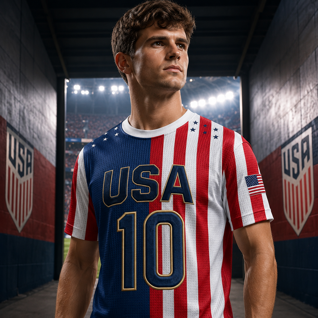 Personalized USA Soccer Jersey Custom Name Football Gift for Fans