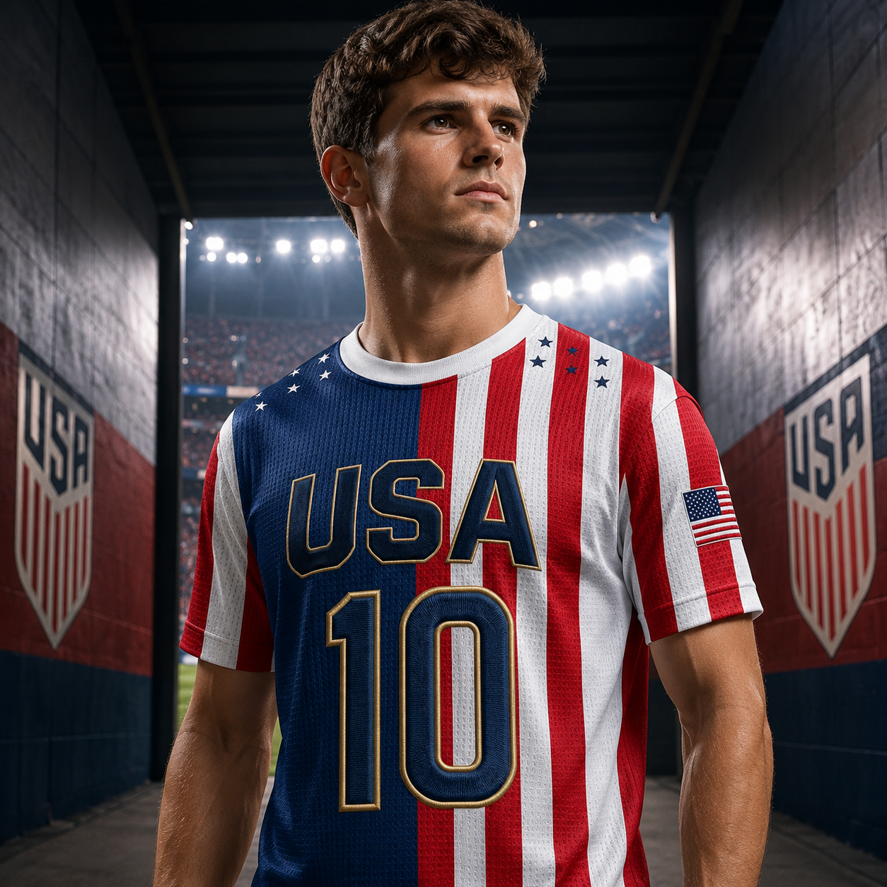 Personalized USA Soccer Jersey Custom Name Football Gift for Fans