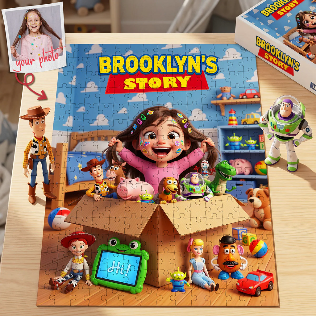 Personalized Kids Photo Puzzle Custom Name Gift for Children