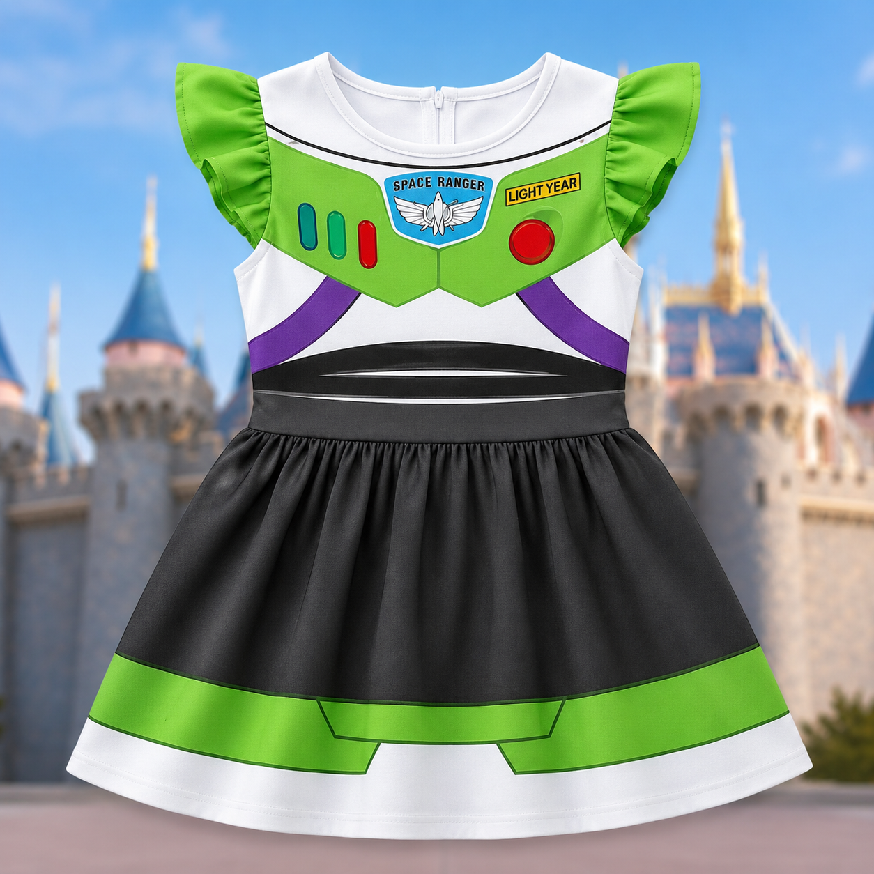 Personalized Buzz Lightyear Dress for Kids - Halloween Costume Gift Kid Dress GradoCreations