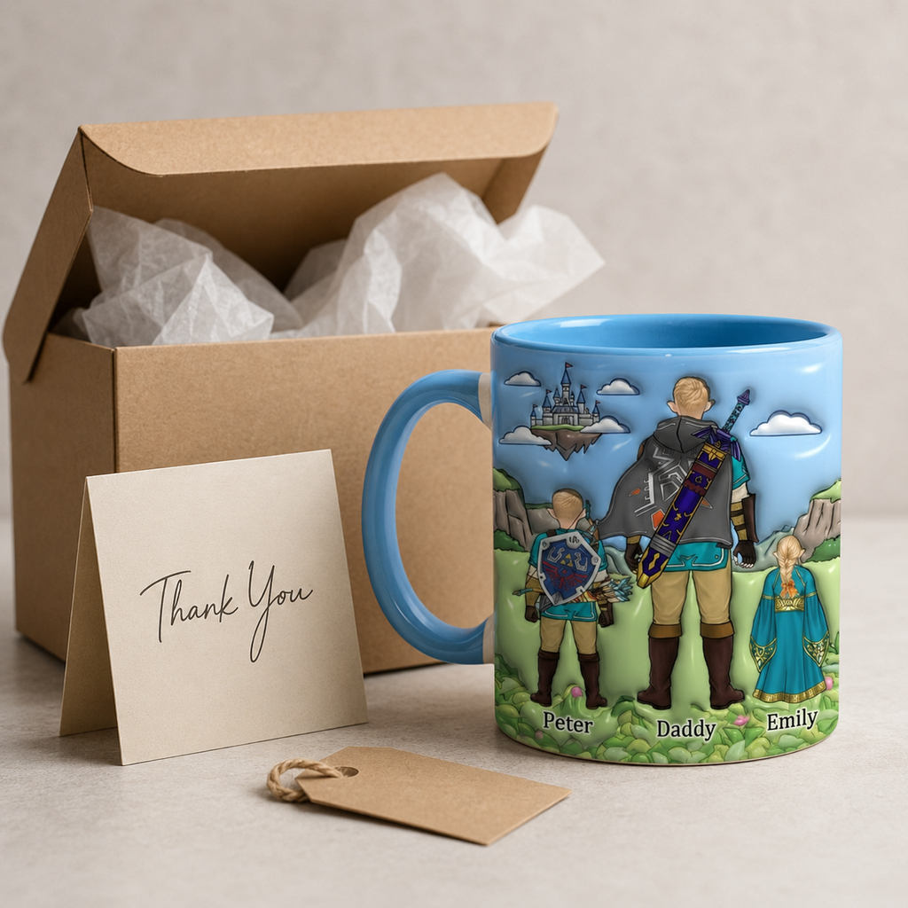 Personalized Gamer Dad Mug Gift - Legend of Dad Accent Cup