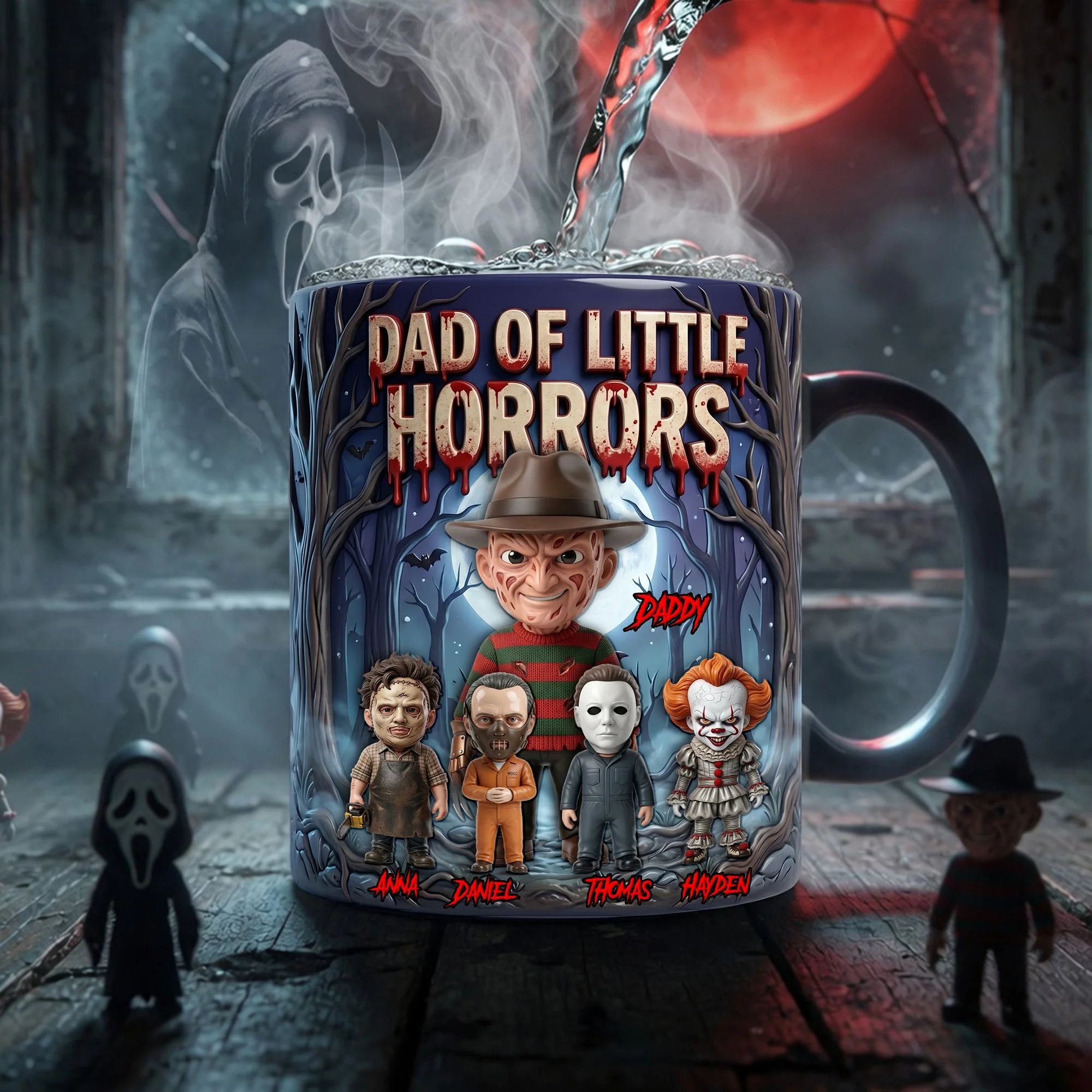 Personalized Dad Of Little Horrors Coffee Mug Halloween Gift Mug GradoCreations