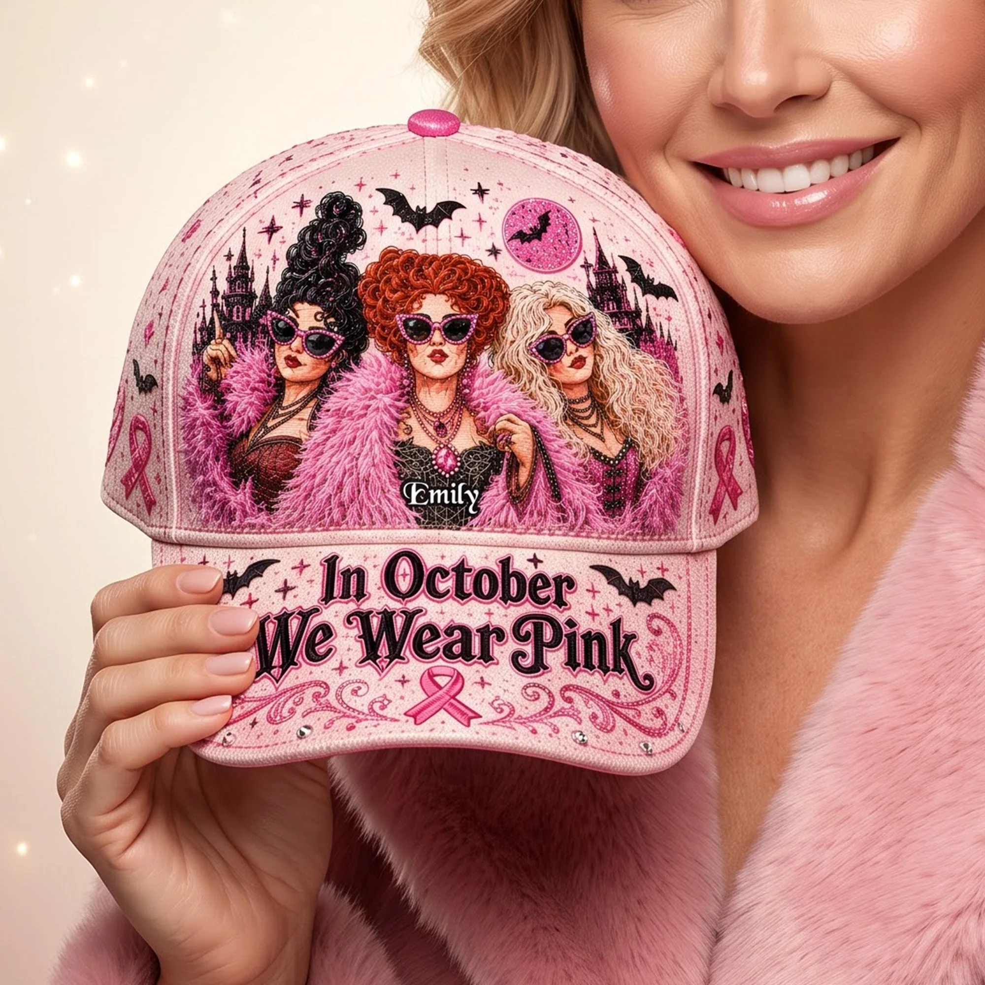Personalized Breast Cancer Awareness Classic Cap for Her Classic Cap GradoCreations