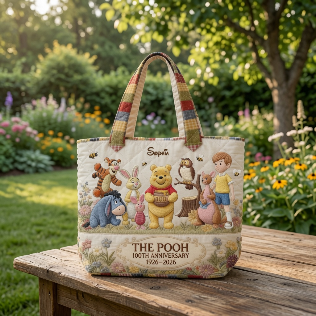 Personalized 100th Anniversary Quilted Tote Bag for Movie Fans