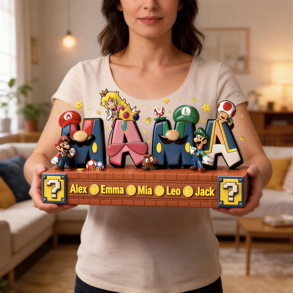 Personalized Acrylic Plaque Custom Name Gift for Gamers Mom