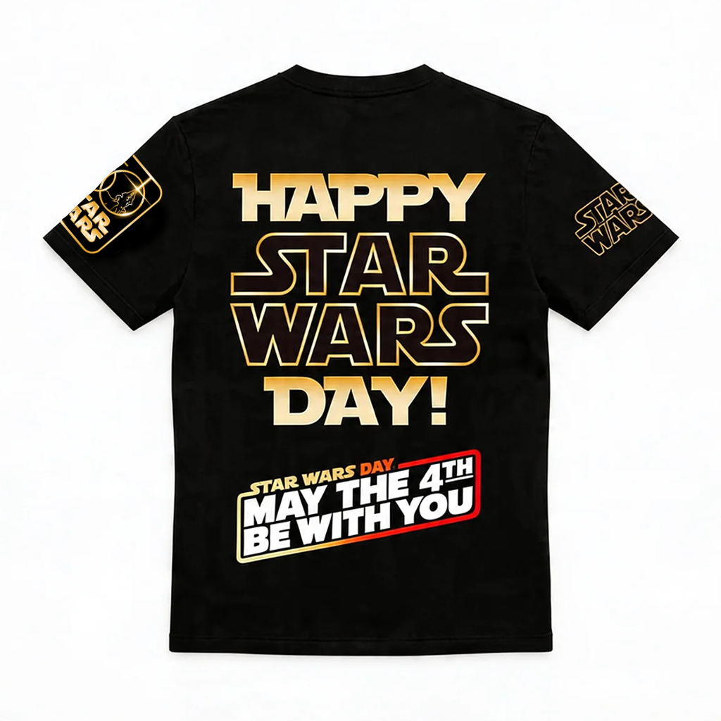 Personalized Happy Star Wars Day All Over Shirt Gift for Movie Fans