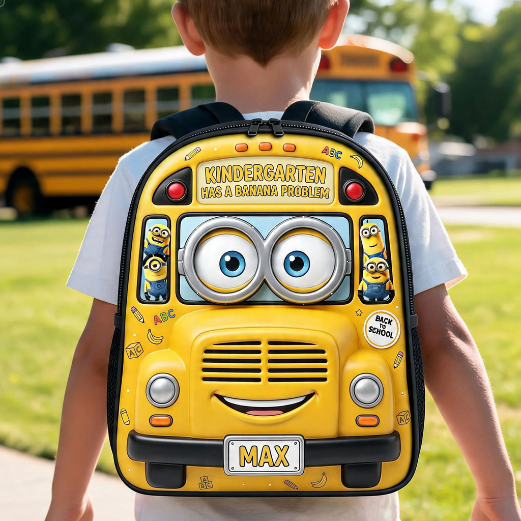 Personalized Cartoon School Backpack for Kids - Back to School Gift