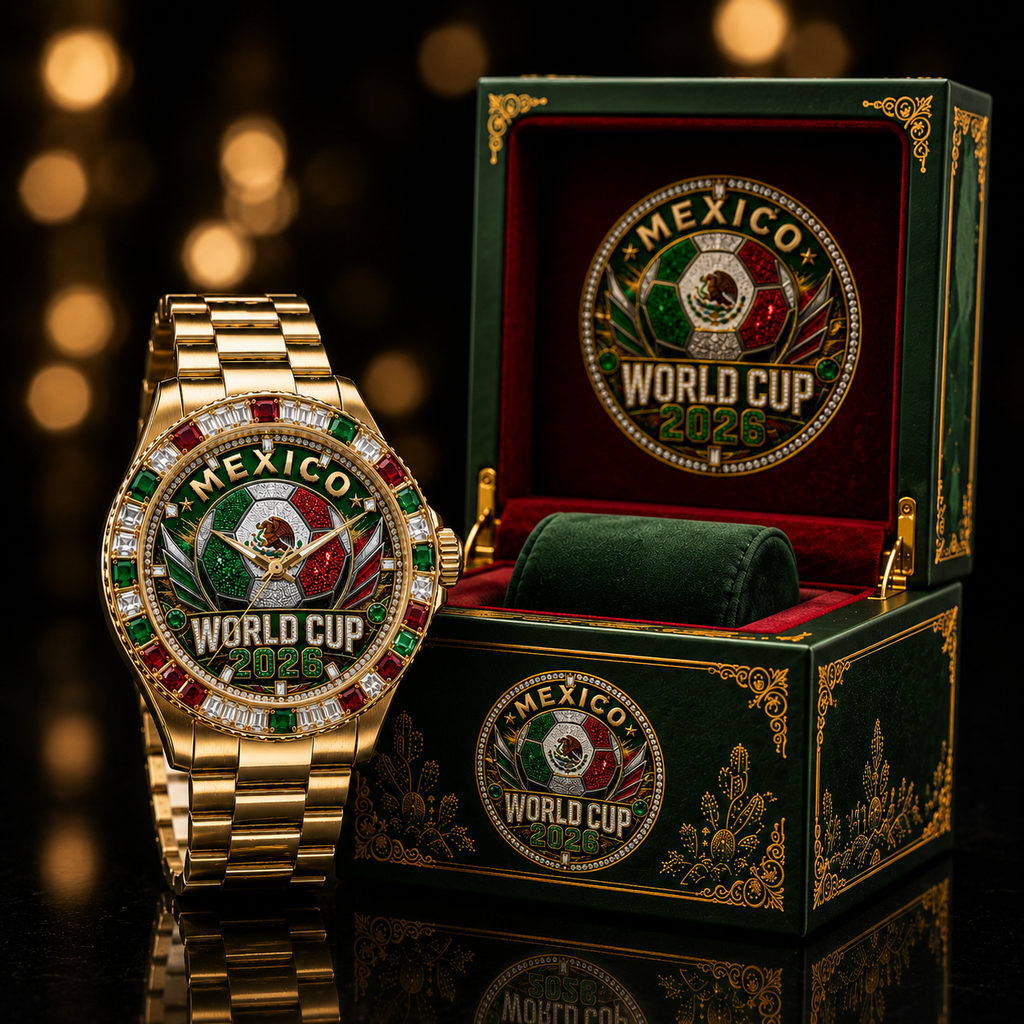 Personalized Mexico World Cup 2026 Men's Watch Gift for Football Lovers