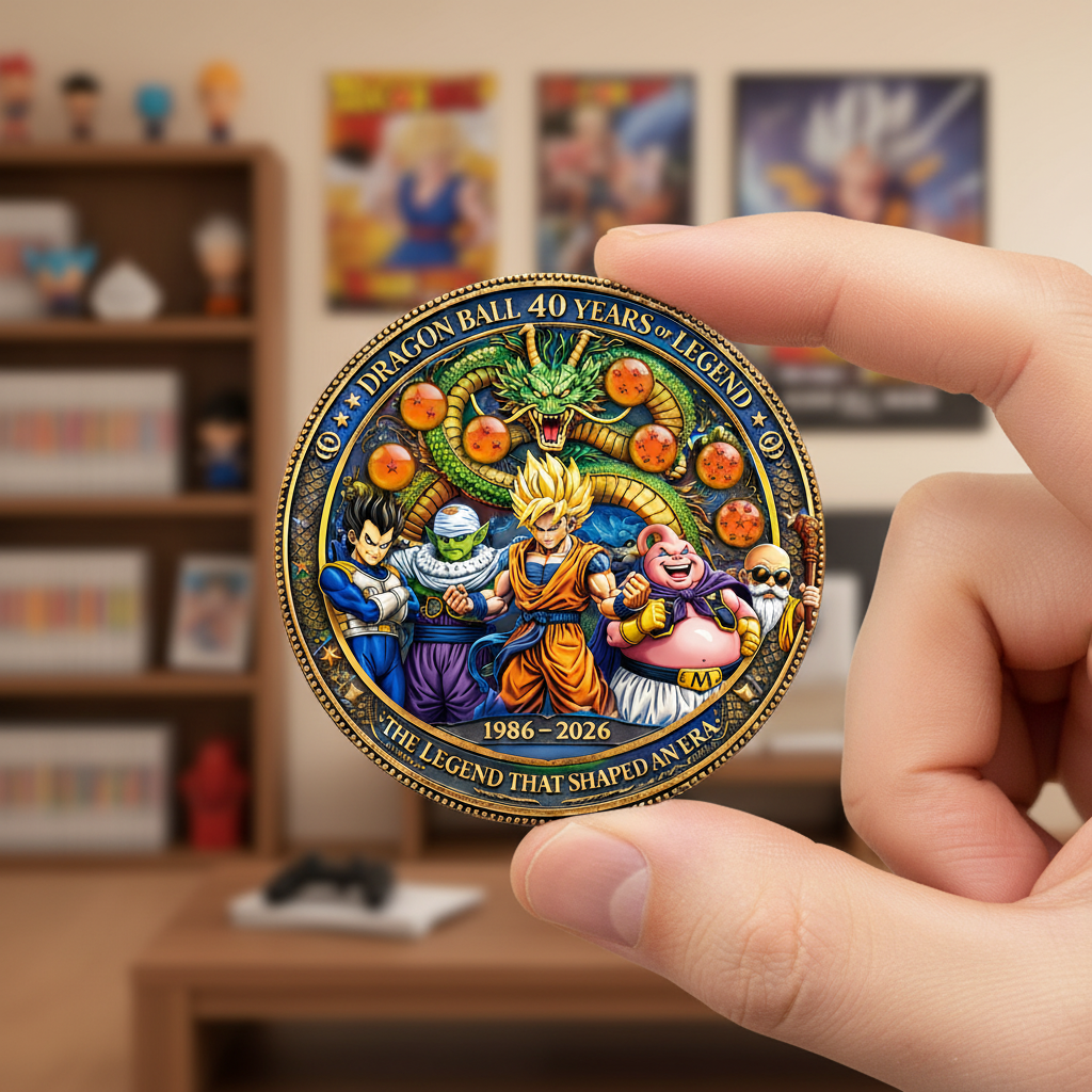 Personalized Commemorative Coin 40th Anniversary Dragon Ball Gift for Movie Fans