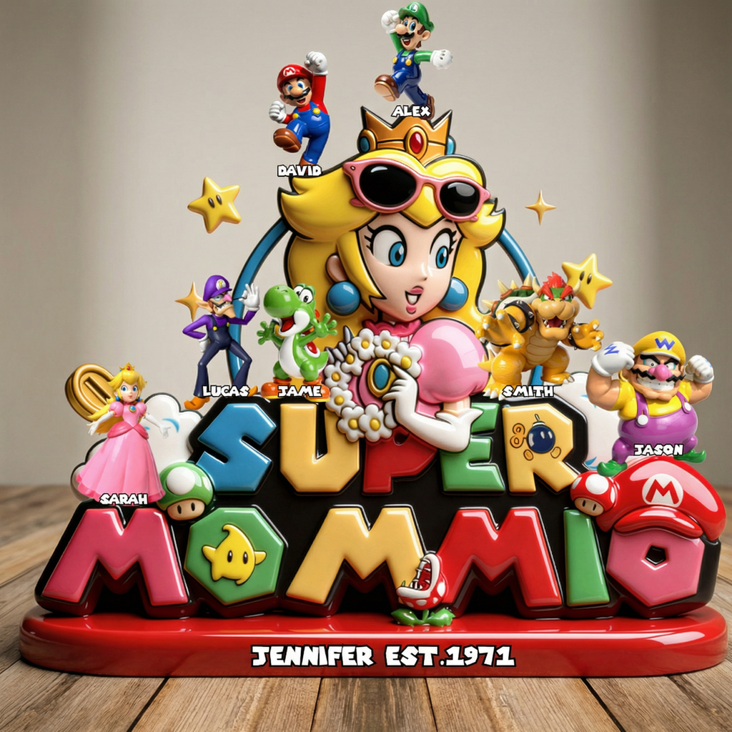Personalized Super Mom Acrylic Plaque Custom Family Gift
