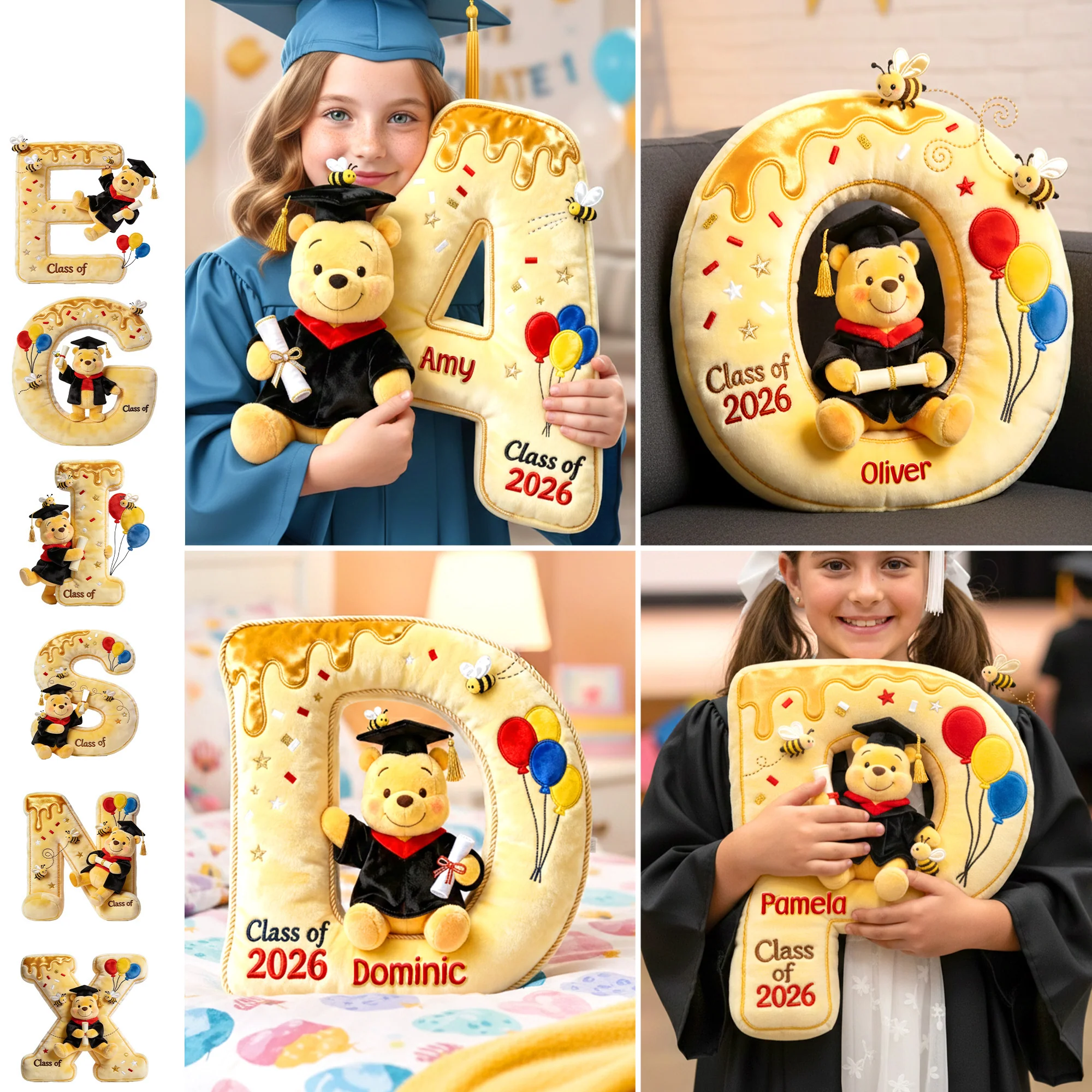 Personalized Graduation Pillow with Class of 2026 and Name