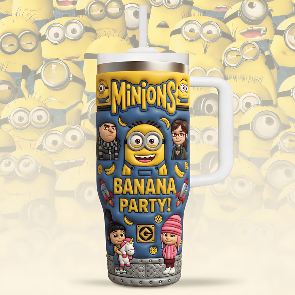 Personalized Minions Banana Party Tumbler for Movie Fans
