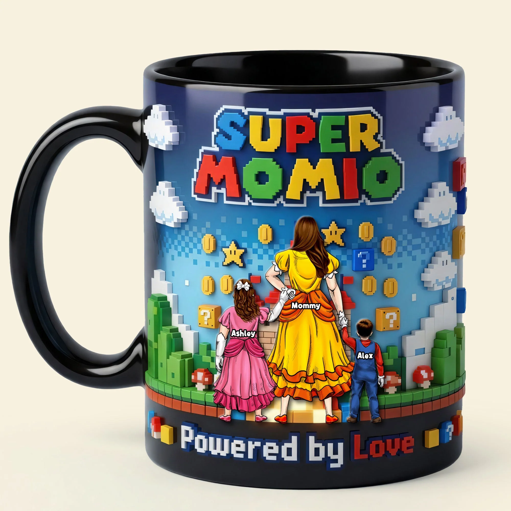 Personalized Color Changing Mug Gift for Mom with Kids Design