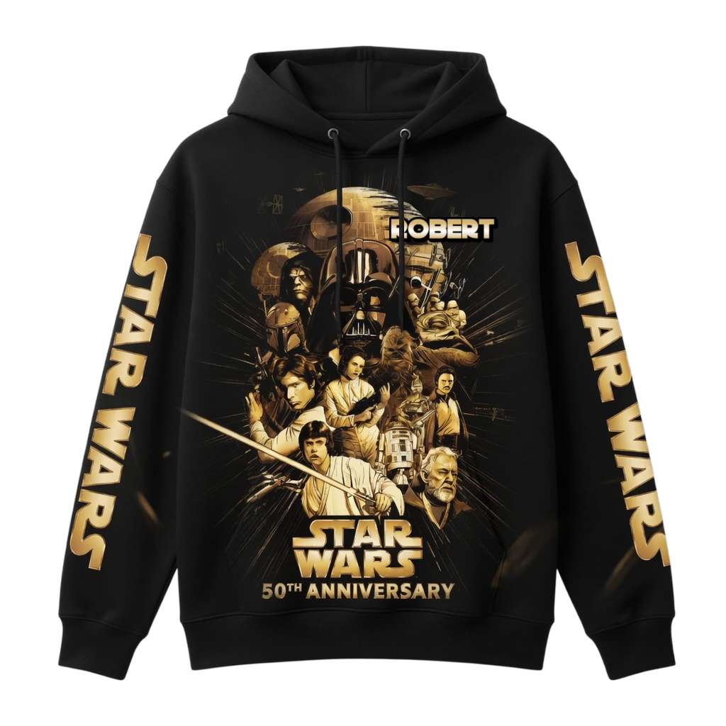 Personalized Star Wars 50th Anniversary All Over Shirt Gift for Movie Fans