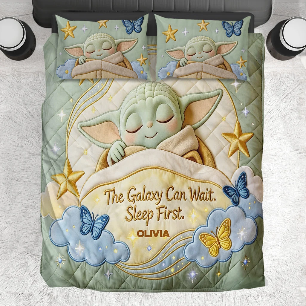 Personalized Quilted Bedding Set for Kids with Custom Name and Design Quilted Bedding Set GradoCreations