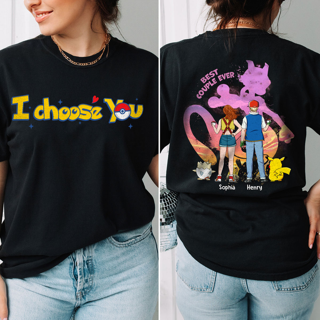 Personalized Best Couple Ever T-Shirt with Date Custom Name Gift for Anniversary, Valentine's Day