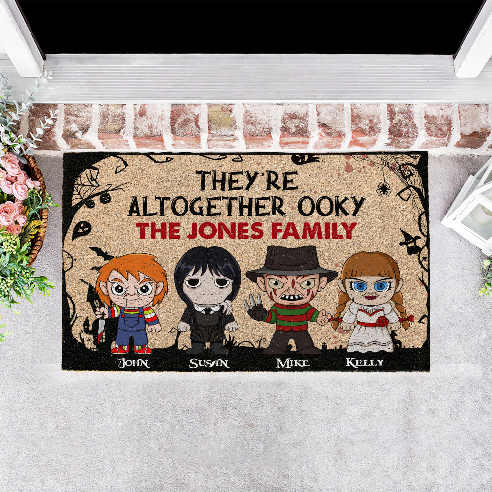 Personalized Altogether Ooky Doormat Halloween Gift for Family