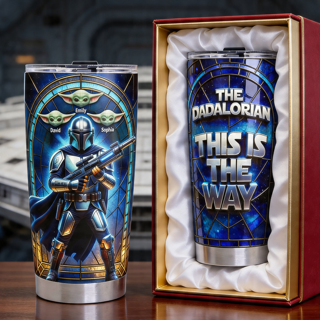 Personalized Tumbler Best Dad Ever Custom Name Galaxy Gift for Dad