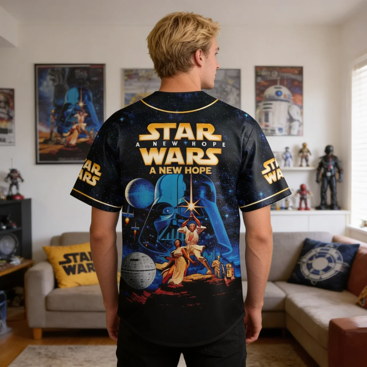 Personalized Star Wars 50th Anniversary Baseball Jersey Gift for Movie Fans