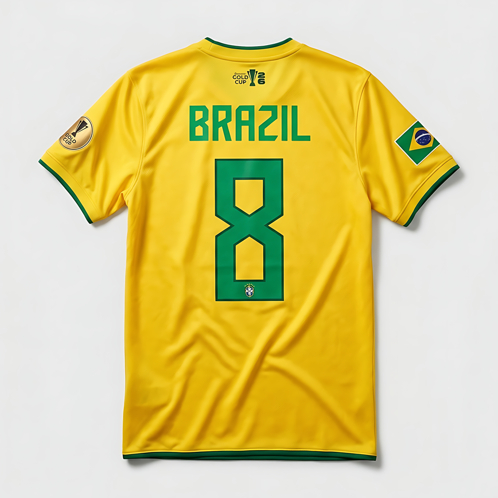 Personalized Soccer Jersey for Brazil Fans | Custom Name & Number Gift