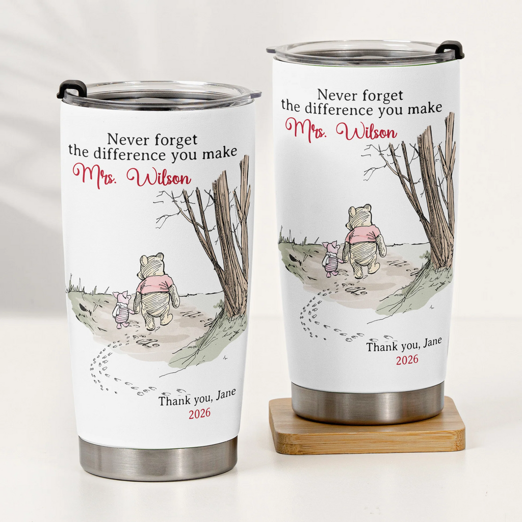 Personalized Teacher Tumbler with Custom Name Thank You Gift