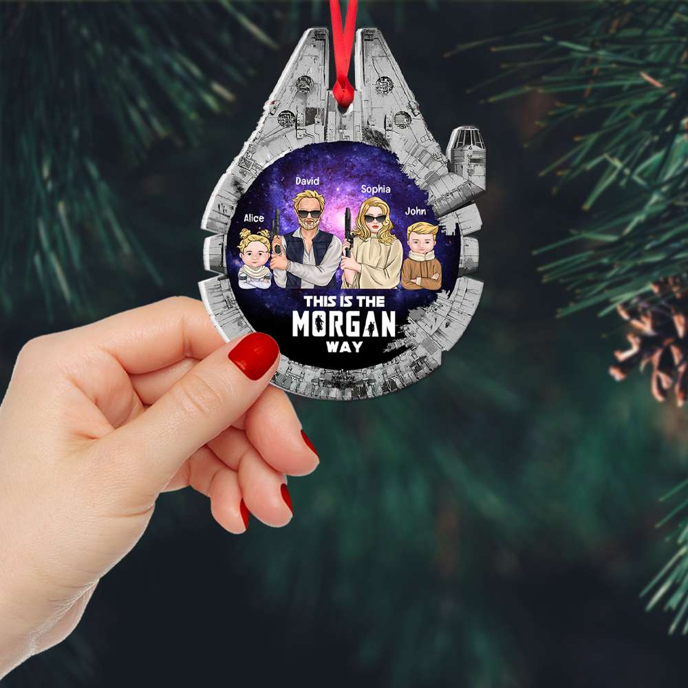 Personalized Galaxy Star Acrylic Ornament Custom Family Gift