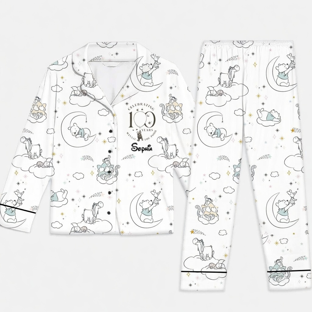 Personalized Pajama Set Good Night Honey Bear Gift for Movie Fans