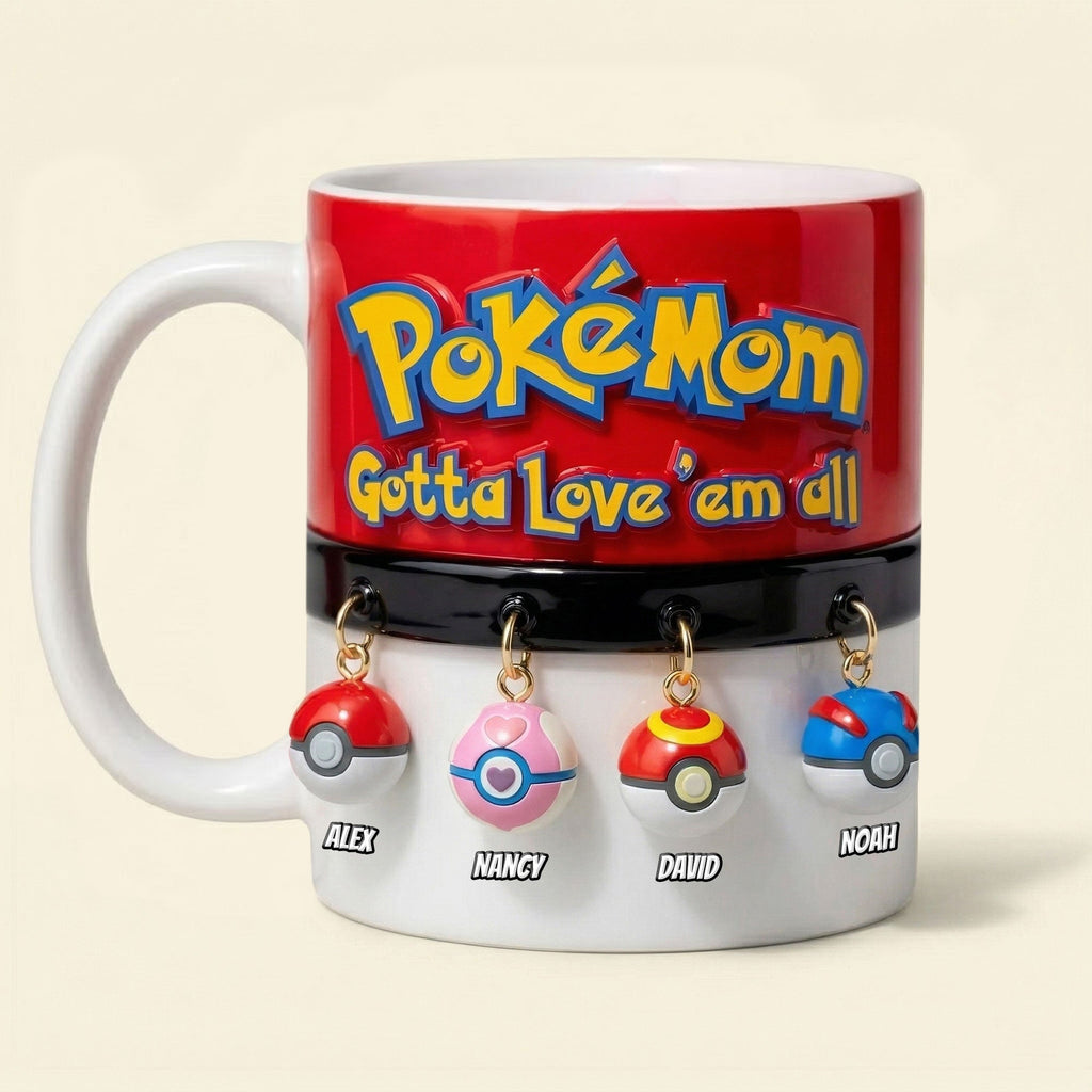 Personalized PokeMom Mug Custom Name Gift for Mom Mother's Day Mug GradoCreations