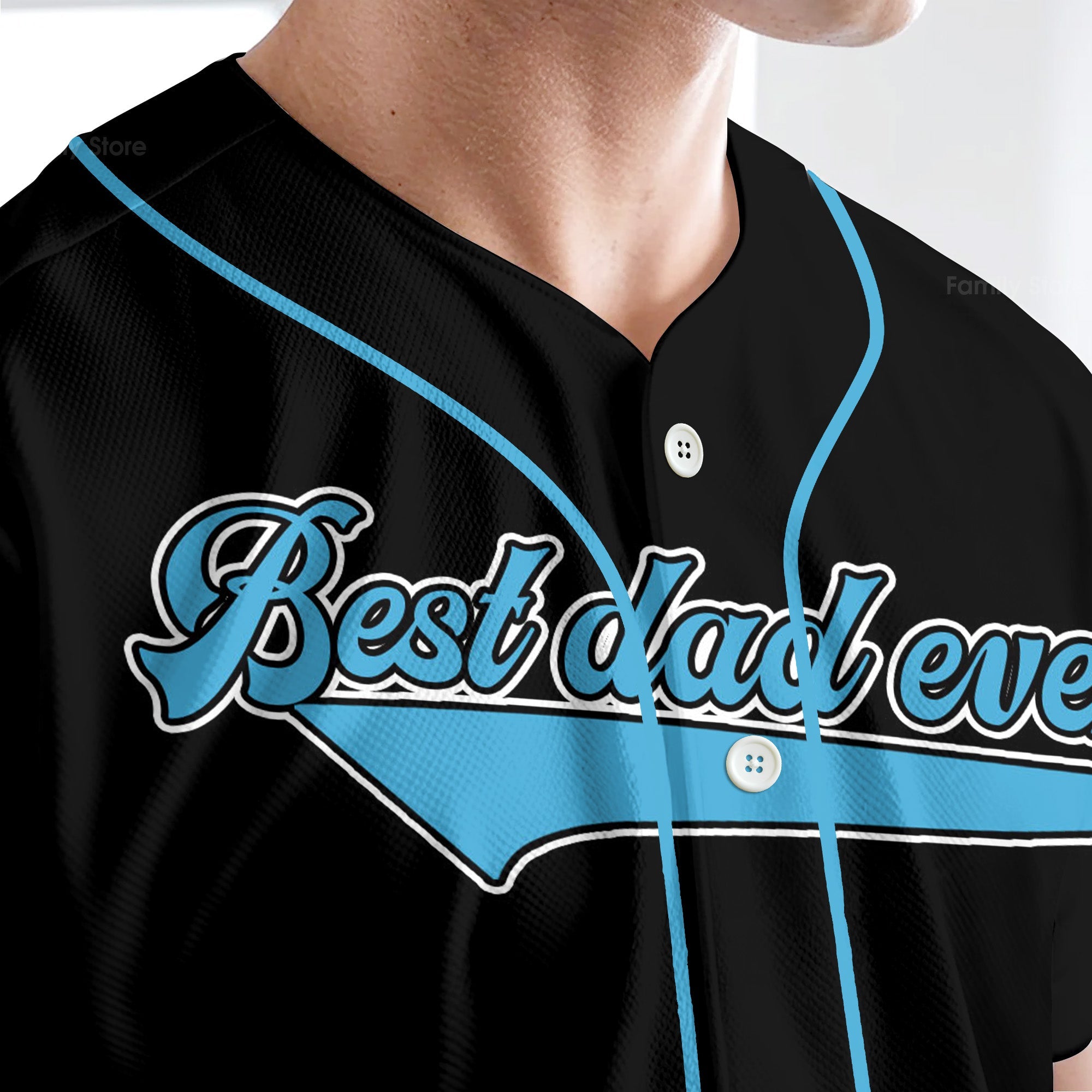 Personalized Baseball Jersey Best Dad Ever Gift for Him