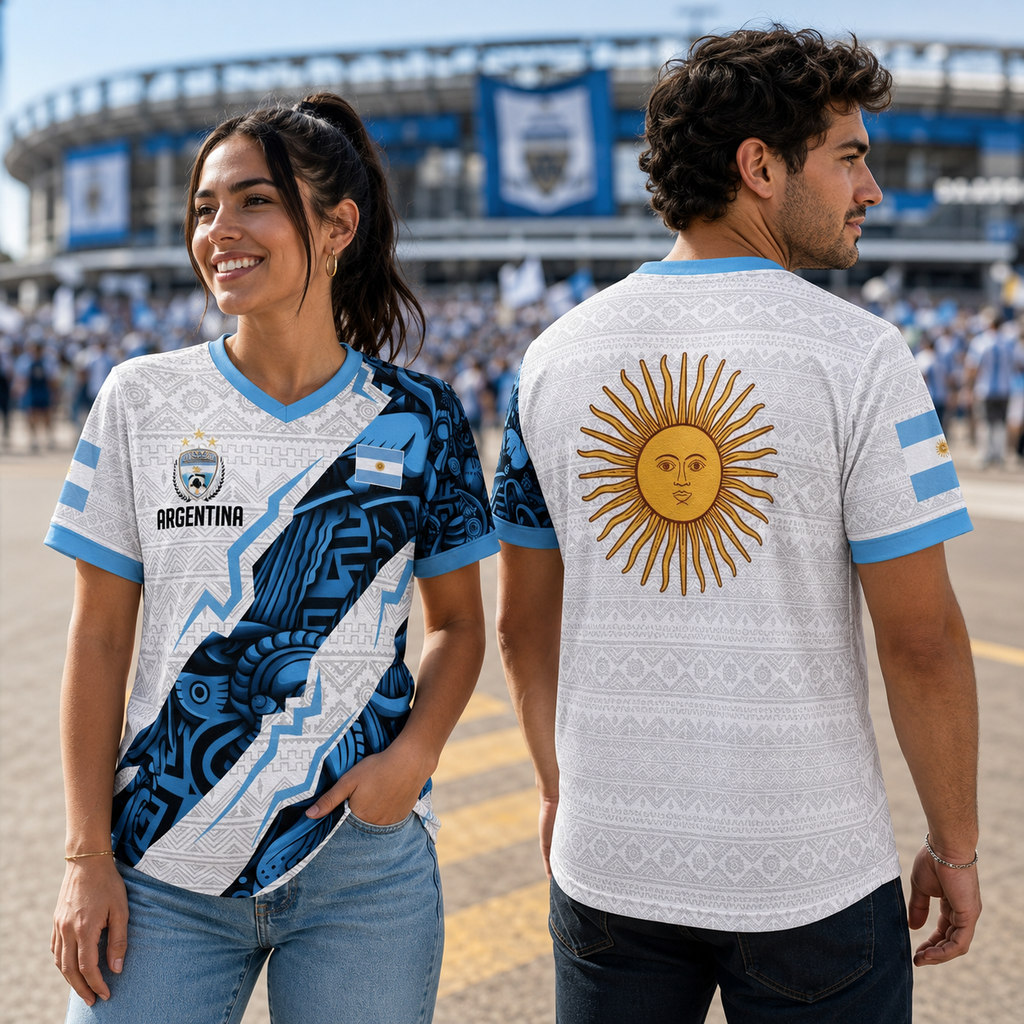 Personalized Argentina Soccer Jersey Custom Name Football Gift for Fans