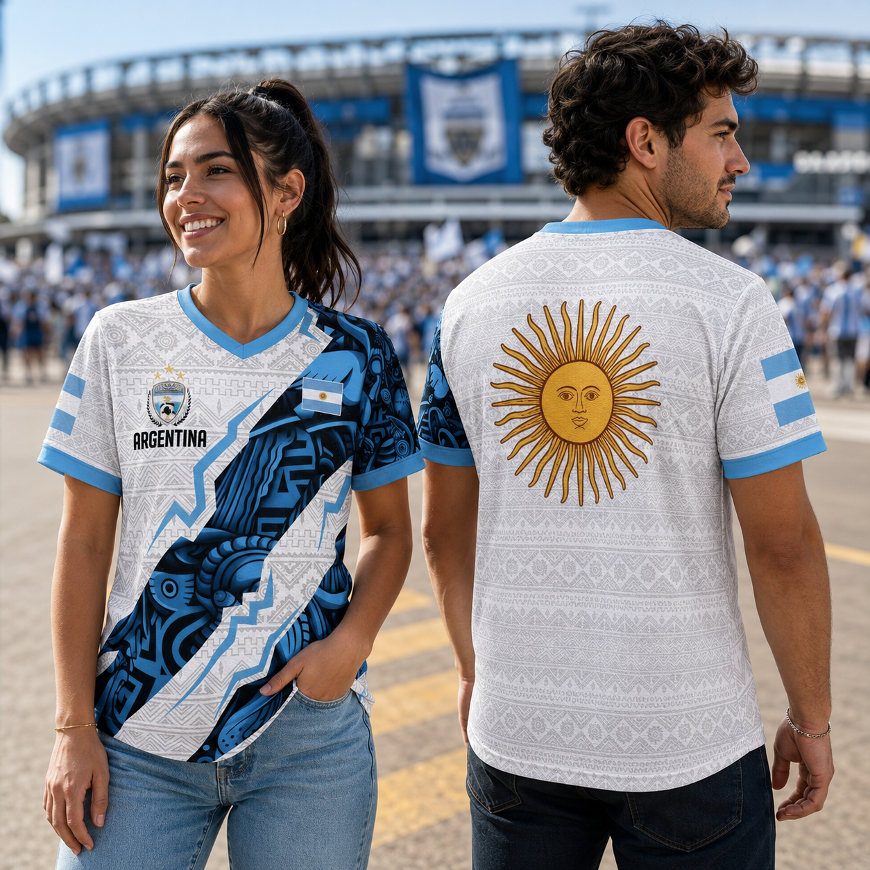Personalized Argentina Soccer Jersey Custom Name Football Gift for Fans