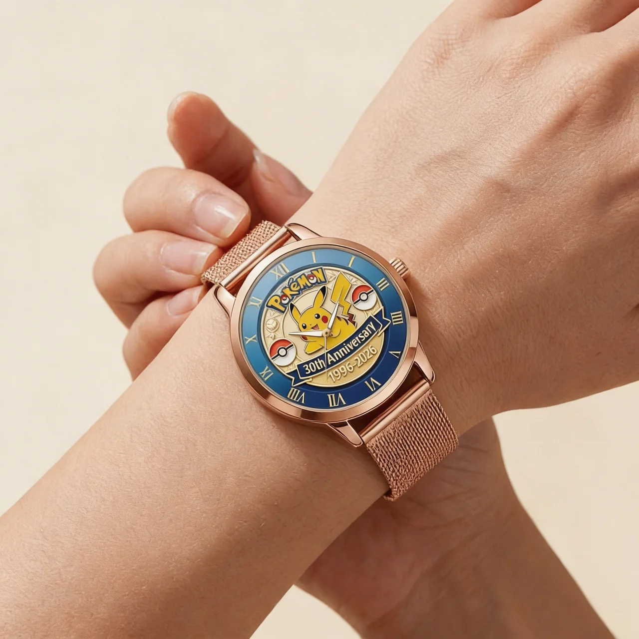 Personalized Pokemon 30th Anniversary Women's Hand Watch Gift for Movie Fans