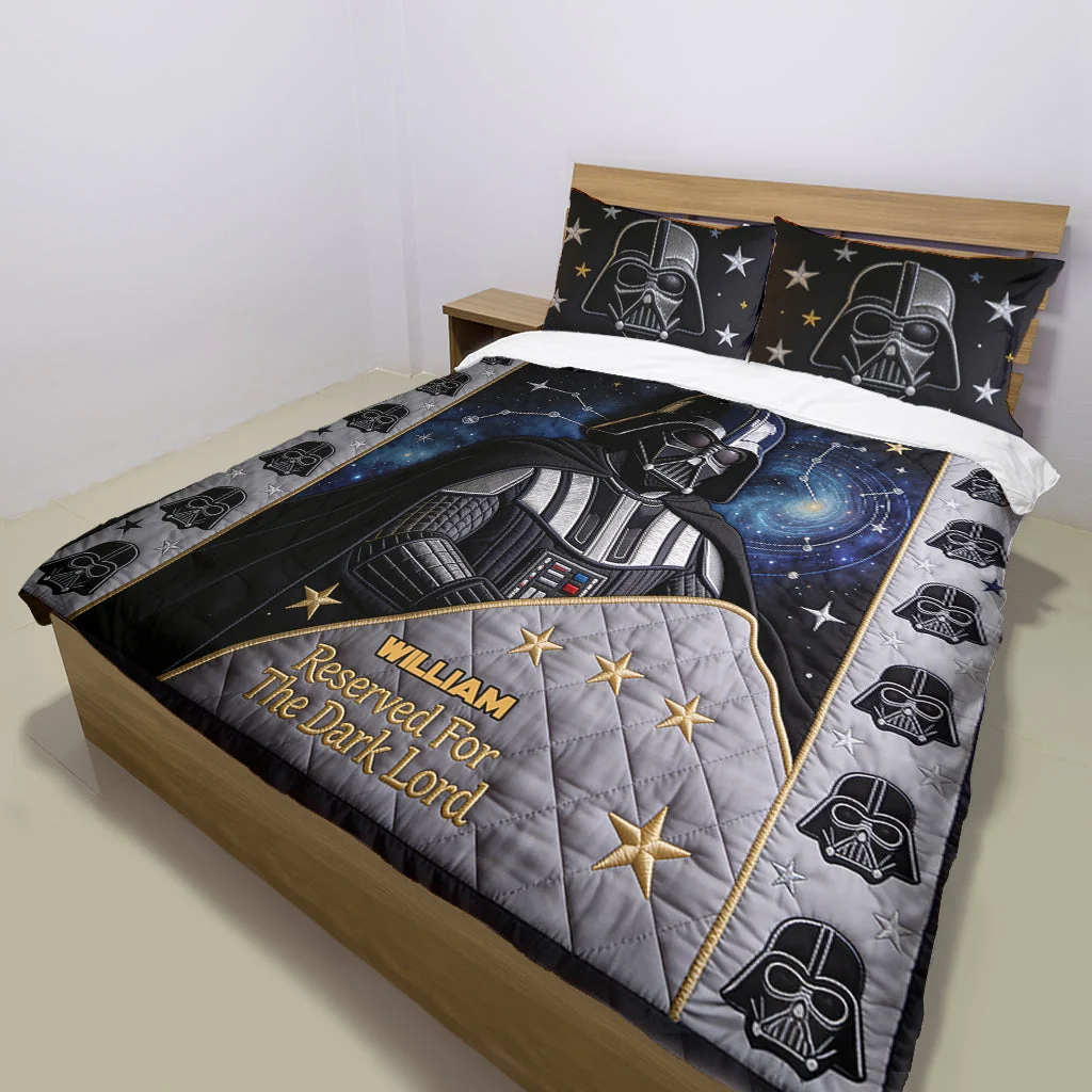 Personalized Star Wars Quilted Bedding Set Custom Name Gift for Kids Quilted Bedding Set GradoCreations