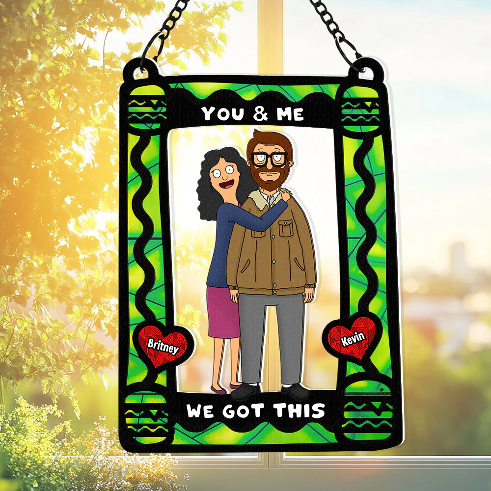 Personalized Suncatcher Ornament Acrylic Gift for Couple Anniversary