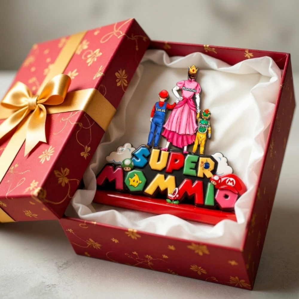 Personalized Super Mommio Acrylic Plaque Gift for Mom