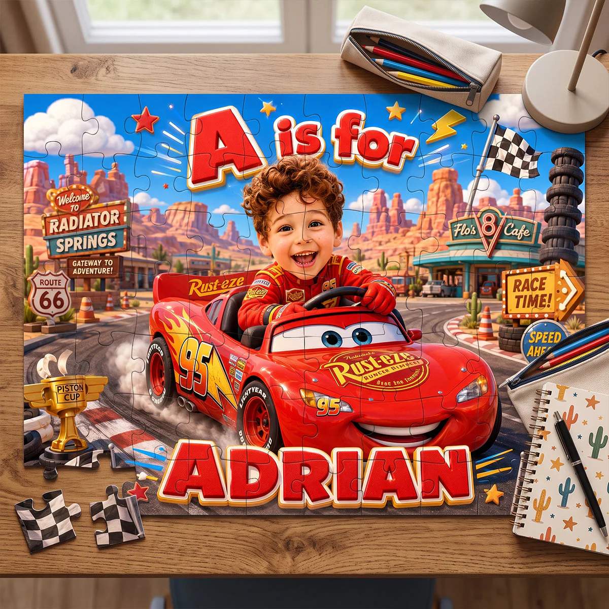 Personalized Custom Photo Puzzle for Kids - Car Lovers Gift Puzzle GradoCreations