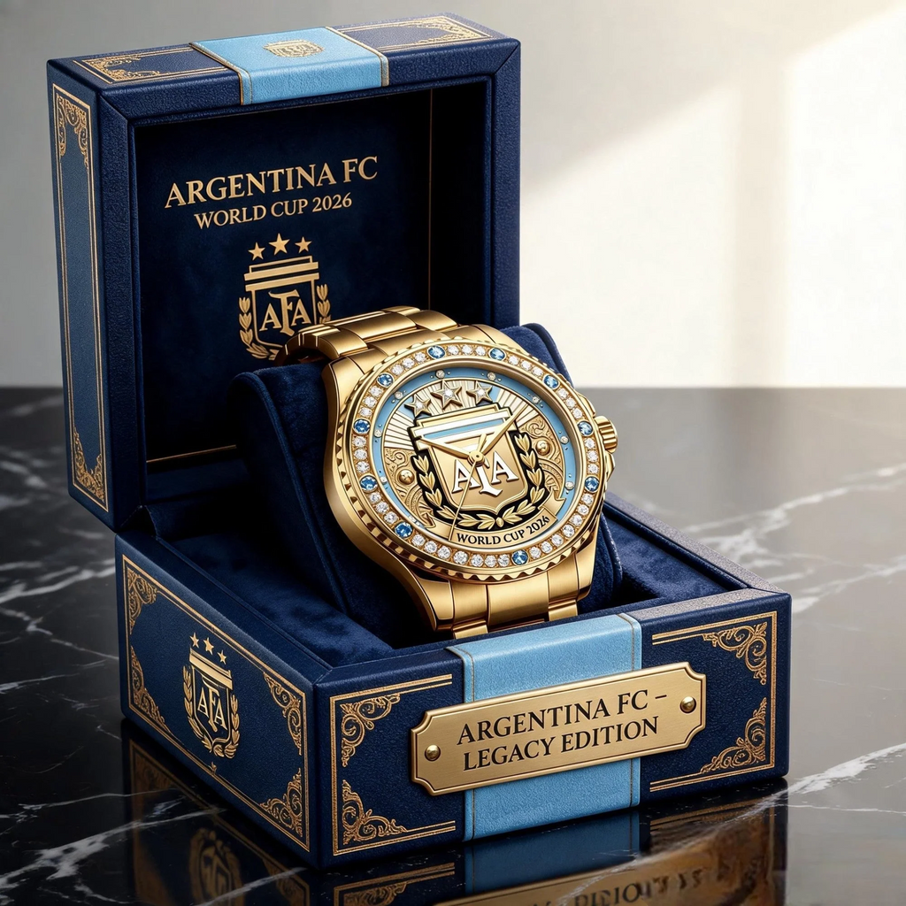 Personalized Argentina Soccer Championship 2026 Men's Watch Gift for Him