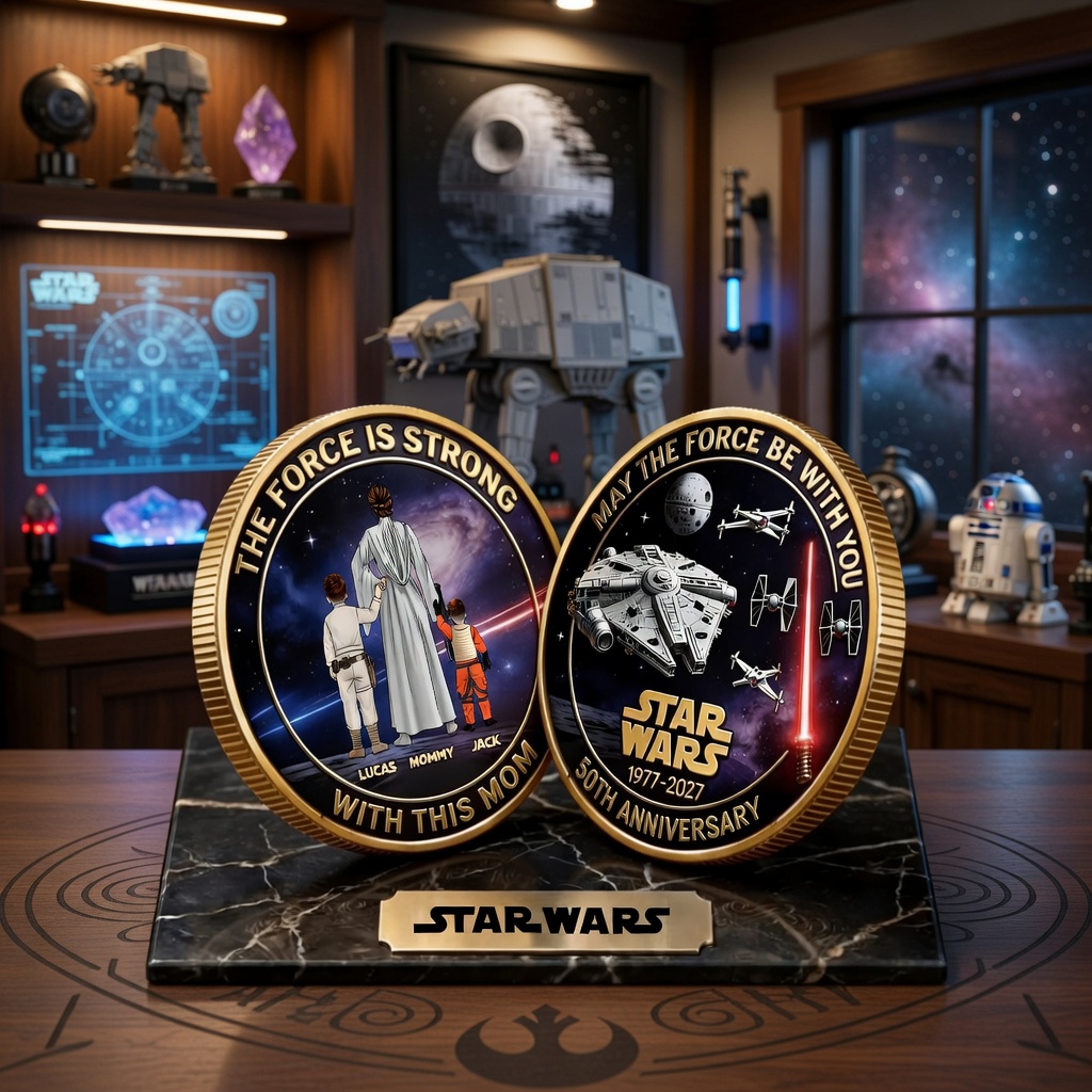 Personalized Star Wars Commemorative Coin Gift for Mom Coin GradoCreations