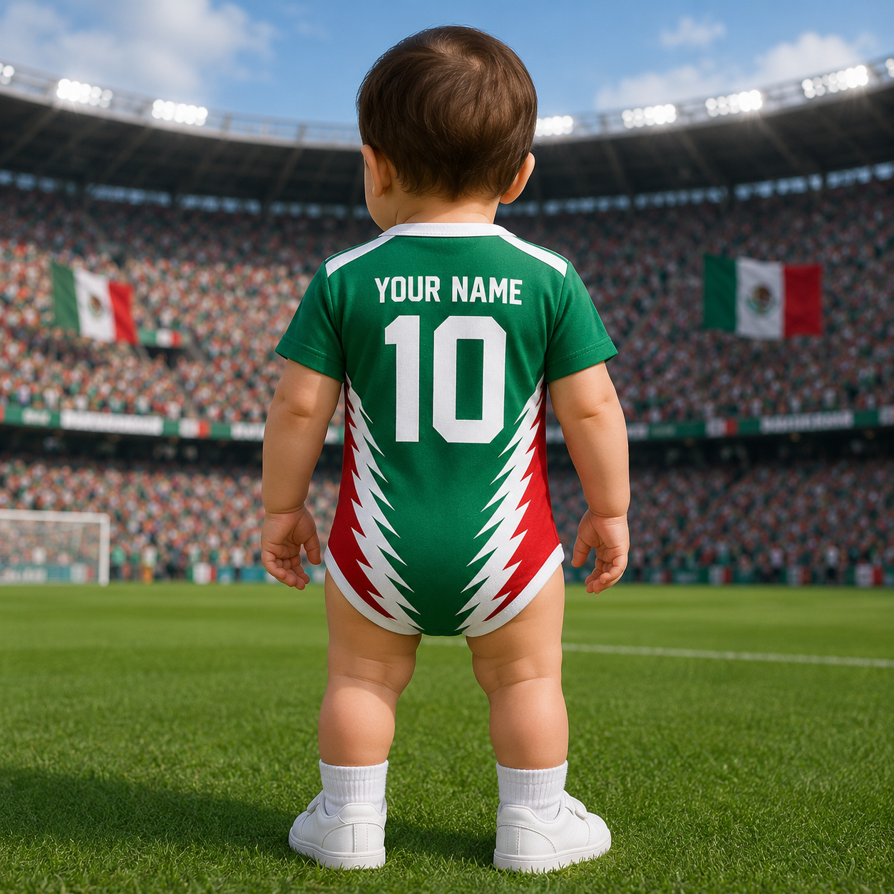 Personalized Baby Jersey Bodysuit Mexico Soccer 2026 Gift for New Parents