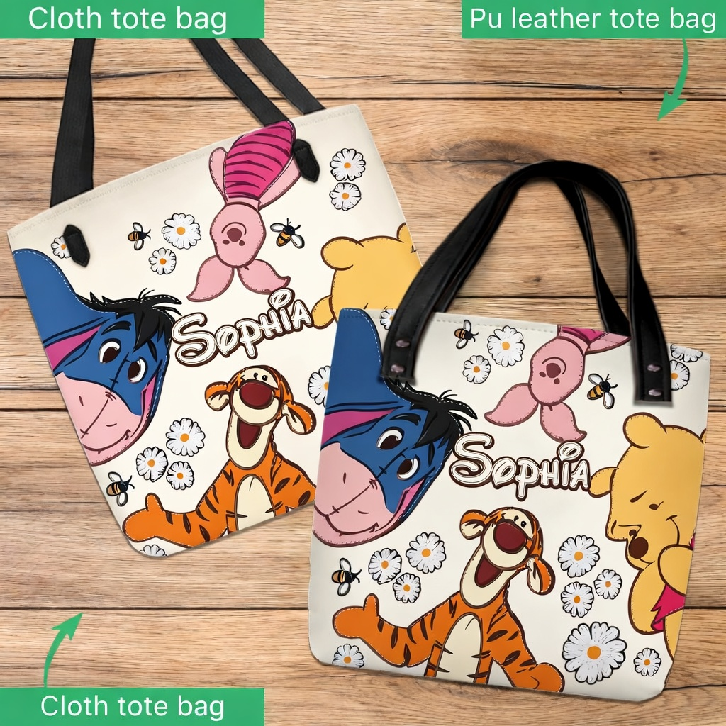 Personalized Disney Tote Bag with Eeyore and Friends Gift for Fans